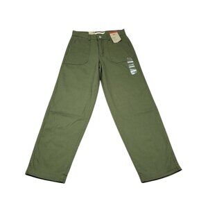 Levi's Utility Pants Olive Green Military Y2K Women's Size 24x27 Straight Leg